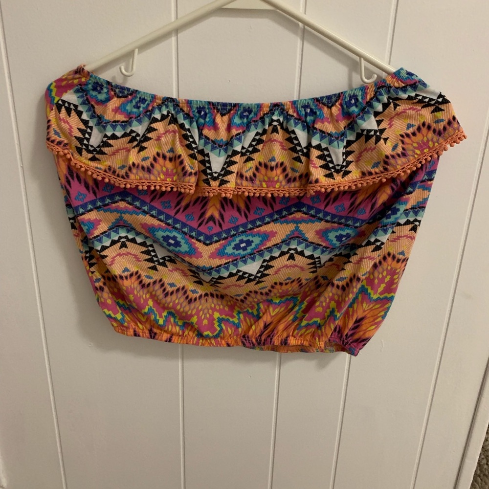 Tribal print crop top